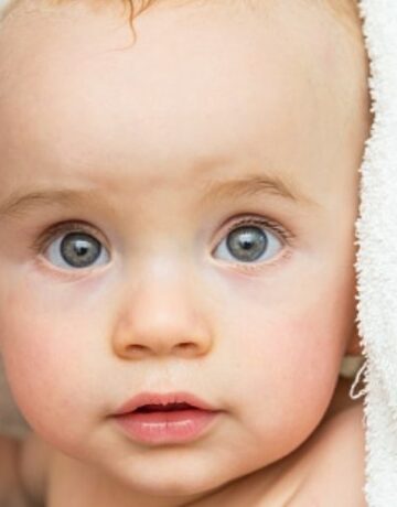 Baby laughing and crawling