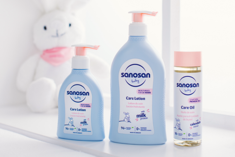 sanosan Baby Care Lotion 200ml / 500 ml, sanosan Baby Care Oil and Sani